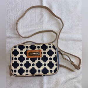 Spartina 449 Canvas and Leather Crossbody Bag NWOT-NEVER USED *Adjustable strap